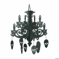 Buy ⭐ 17" Spooky Floral Chandelier Halloween Decoration ✔️