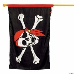Discount ❤️ 37" x 2 ft. Large Cloth Pirate Flag 🧨