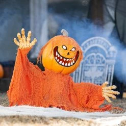 Hot Sale β¨ 47" Animated Pumpkin Man Groundbreaker Halloween Decoration β¨