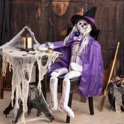 Budget ✔️ 5-Ft. Skeleton Plush Witch Outfit Kit - 3 Pc. ✨