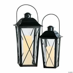 Budget π Black Metal Lanterns - 2 Pc. π₯°