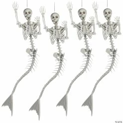 Cheapest 🧨 Bulk Life-Size Original Mermaid Skeleton Halloween Decorations - 4 Pc. 🎉