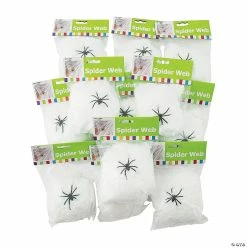 Budget 🧨 Bulk Stretchable Spider Webs - 48 Pc. 🌟