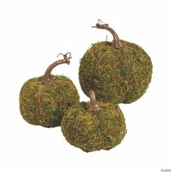 Hot Sale ⭐ Halloween Moss Pumpkins - 3 Pc. 🔥