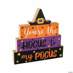 Discount ⌛ Hocus Pocus Tabletop Sign 🤩 Halloween Decoration ✔️