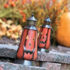 Budget βοΈ Jack-Oβ-Lantern Metal Lanterns Halloween Decorations β€οΈ