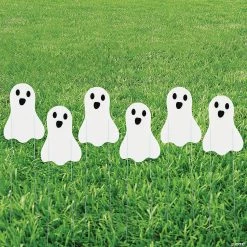 Best deal 😉 Mini Ghost Sidewalk Sign 🔔 Halloween Decorations - 6 Pc. ❤️