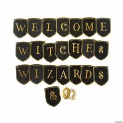 Discount 🧨 My Mind’s Eye Spellbound Welcome Witches & Wizards Banner ✔️ -Halloween Home Decor Sales my mind s eye spellbound welcome witches and wizards banner13981161 a02