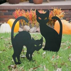 Budget 🔔 Silhouette Cat Yard Signs Halloween Decorations 🛒