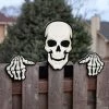 Best Pirce 🛒 Skeleton Fence Peeker 🛒 Halloween Decoration ✔️